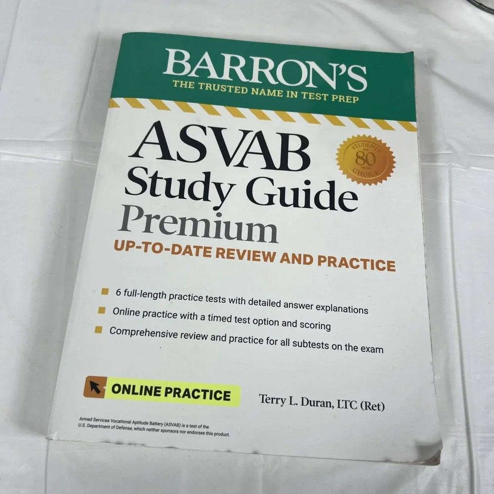 ASVAB Study Guide - Paperback,‎ by Barron's Educational Series; - Acceptable w